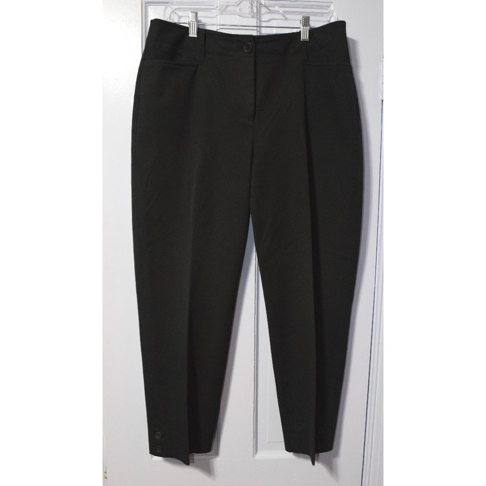 Talbots Curvy Fit Black Tapered Pants size 10